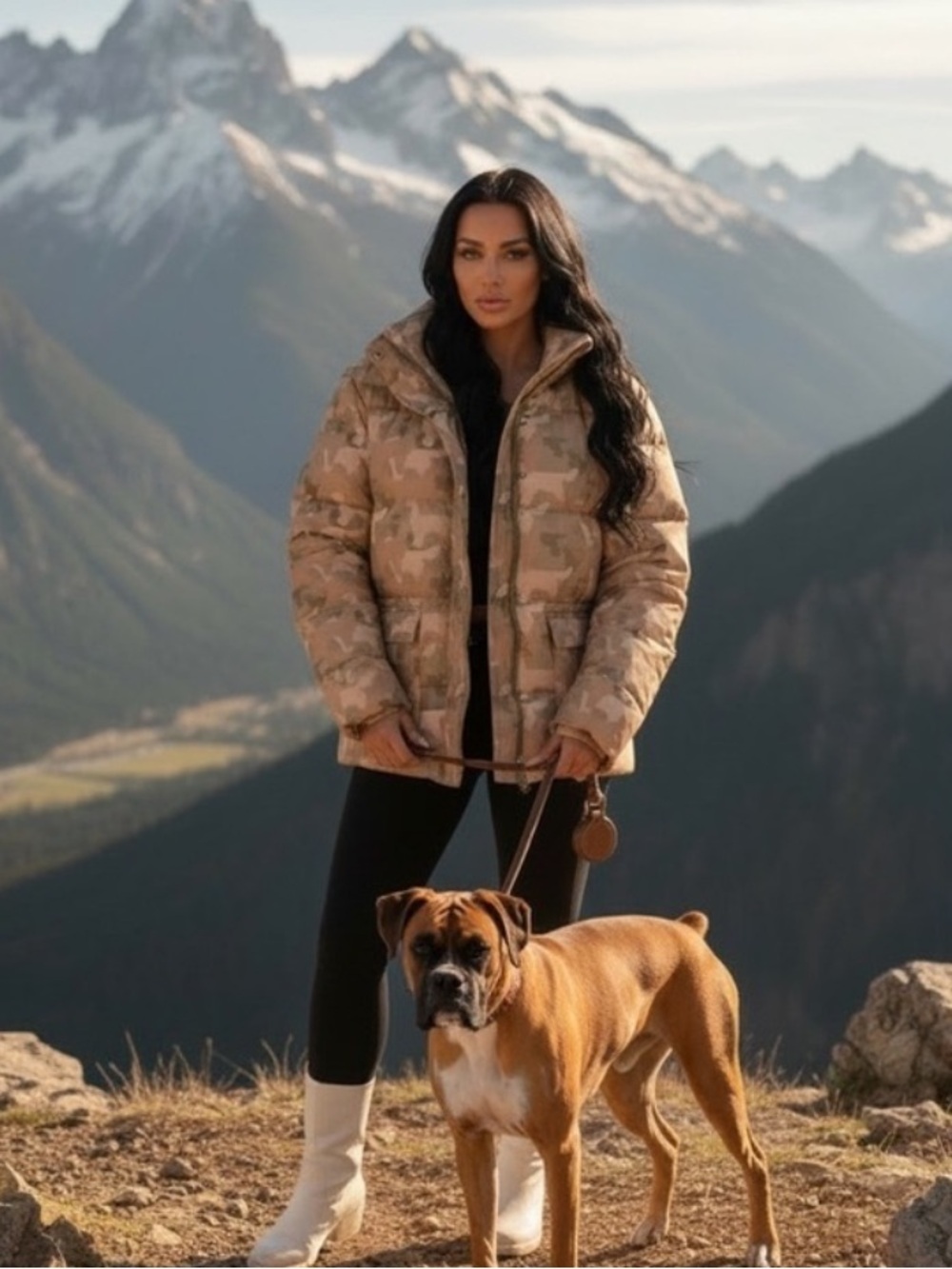 NWT Unreal Fur Camo Puffer Jacket - Insulated Winter Coat